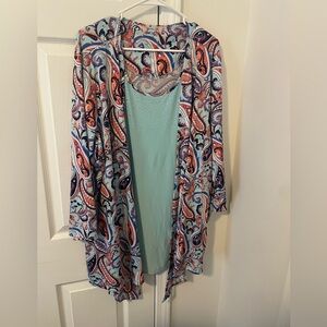 Kim Rogers Plus Size 3x Blouse with attached Cardigan